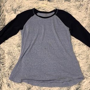 Blue baseball tee
